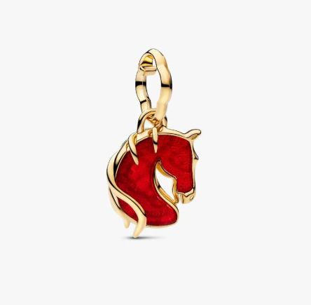 Pandora Red Horse Murano Charm Lunar New Year